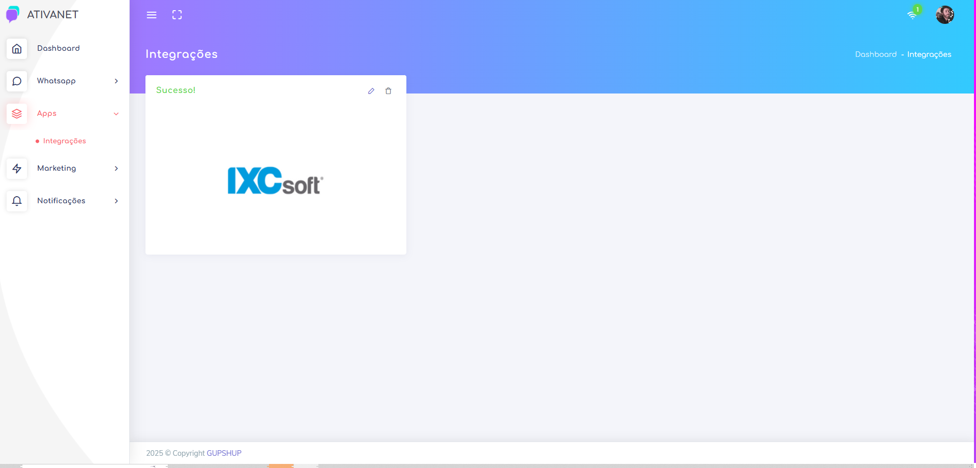 Integração Sucesso IXCSoft